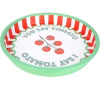 Talking Tables Large Round Serving Tray, 30cm Tomato Design - Made of Tin