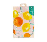 Recyclable Paper Table Cover |Summer Themed Disposable Tropical Tablecloth, Tableware Decorations Lemon & Orange Citrus Design, Alfresco Dining, Garden Party, Picnic, BBQ 180cm x 120cm