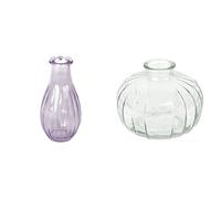 Talking Tables Lilac Glass Bud Vase for flowers, s & Talking Tables Clear Glass Bud Vase for flowers, s Table Decor Bundle