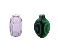 Talking Tables Lilac Glass Bud Vase for flowers, s & Talking Tables Grüne Wabenpapier-Vase mit Glasfläs Table Decor Bundle