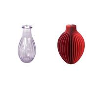 Talking Tables Lilac Glass Bud Vase for flowers, s & Talking Tables Rote Wabenpapier-Vase mit Glasfläsc Table Decor Bundle