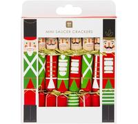 Talking Tables Little Crackers joke and conversation starter - Set of 8 traditional red and green nutcrackers | Eco-friendly, recyclable Christmas tableware, English