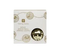 Talking Tables Luxe Gold Disco Ball Christmas String Lights - 1.6m Talking Tables Gold