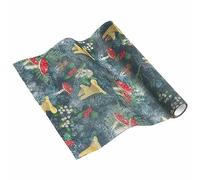 Talking Tables Mushroom Themed Green Reusable Table Runner for Christmas Décor-Autumnal Party Decorations Fabric 2m x 30cm
