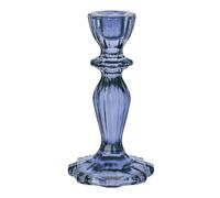 Talking Tables Navy Glass Candlestick Holder - Elegant Taper Candle Holder, Stylish Table Centrepiece for Dining Room, Living Room Decoration, Candle Holders for Taper Candles, Home Décor, 16cm