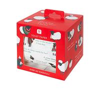 Talking Tables Novelty Christmas Toilet Roll with Sheep | Funny Loo Bathroom Accessory, Gifts for Xmas, Red, One Size