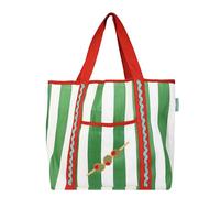 Talking Tables Olive Tote Bag Reusable Recycled Plastic Shopping Bag with Olive Illustration for Travel, Beach Days Picnics and Everyday Carry Lightweight Strong Washable Large Capacity 39cm x 46.5cm