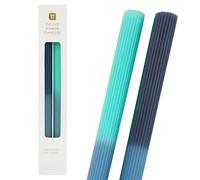 Talking Tables Ombre Tapered Dinner Candles Unscented Navy & Blue 2pack,25 cm, Ocean