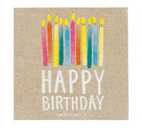 Talking Tables Pack of 20 - Size 33cm ECO Party Paper Zero Plastic on Product or Packaging Perfect Disposable Biodegradable Partyware for All Ages and Unisex, Kraft Recyclable Birthday Napkins