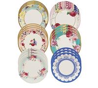 Talking Tables Pack of 24 Afternoon Tea Vintage Floral Paper Plates | Truly Scrumptious | for Birthday Party, Baby Shower, Wedding and Anniversary, Disposable Tableware,23 centimeters