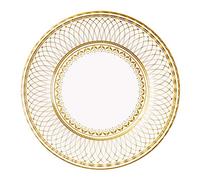 Talking Tables Pack of 8 Gold Vintage Porcelain Style Large Paper Plates - 3 Designs-Unique, Glamorous, Elegant, Disposable Tableware , Birthday Party, Weddings, Anniversary, NYE,24.55x2.27x24.55 cm