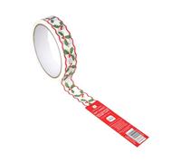 Talking Tables Paper 20m Plastic Free Recyclable Eco Friendly Christmas Wrapping Tape with Festive Xmas Holly Illustration