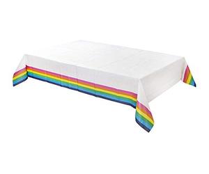 Talking Tables Paper Bright Rainbow Colour Table Cover | Disposable Recyclable Tableware | for Birthday, Party, Celebration, Pride, Unisex, Boys, Girls, Teens, Kids Parties