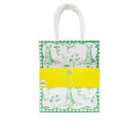 Talking Tables Paper Easter Gift Toile du Jouy Print Treat Bags for Egg Hunt Birthdays, Celebrations, Party Favours, Cute Bunny Design 8 Pack, Green