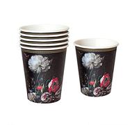 Talking Tables Party Porcelain Baroque Paper Party Cups for Dinner Party and Celebrations, Multicolour, 9oz (12 Pack)