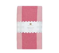 Talking Tables Pink Stripe 80% Cotton XL Tablecloth Reusable Fabric Dining Table Cover for Garden Parties Summer Lunches Weddings Picnics Washable Soft Woven 80% Cotton 20% Polyester 160cm x 250cm