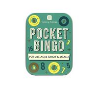 Talking Tables Pocket Size Reusable Bingo Travel Game | Packed Age 7+ in a Giftable Sturdy Tin Case, Classic Game Containing 48 Sheets and Numbers & Pencils or Secret Santa Stocking Filler