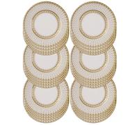 Talking Tables Premium Quality Large Gold Disposable Paper Plates-Strong and Sturdy Elegant Design Recyclable Tableware for Christmas, Birthday Party,