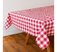 Talking Tables Red Gingham 80% Cotton XL Tablecloth Reusable Fabric Dining Table Cover for Garden Parties Summer Lunches Picnics Weddings Washable Soft Woven 80% Cotton 20% Polyester 160cm x 250cm