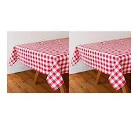 Talking Tables Red Gingham Tablecloth & Red Gingham XL Cotton Tablecloth Bundle