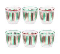 Talking Tables Red & Green Glass Tumblers - 6 Pack in Clear Talking Tables Clear