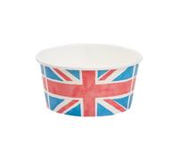 Talking Tables Royal Union Jack Flag Disposable Ice Cream Cups-Recyclable Paper Tableware for The Coronation, King Charles, Street Parties, British Themed-8 Pack, BRITICECUP