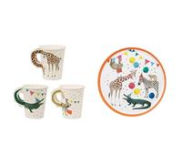 Talking Tables Safari Paper Cups 8pk & Safari Animal Paper Plates Bundle