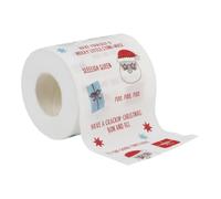 Talking Tables Santa Christmas Novelty Toilet Roll 300 Sheets 2 Ply | Festive Santa toilet paper with 300 two-ply sheets and four printed jokes for Secret Santa gifts and stocking fillers