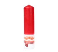 Talking Tables Santa Christmas Pillar Advent Candle for Wreath 20cm Premium Unscented Wax, Dates to Countdown to Xmas Day Statement Table Decoration Home Décor Red and White