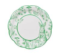 Talking Tables Scalloped Easter Paper Plates | Eco-Friendly Disposable Dishes Children's Party, Birthday Party, Cute Bunnies, Toile du Jouy - 10 Pack
