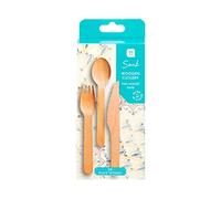 Talking Tables Souk 24 x Wooden Cutlery Set - Biodegradable Birch Knives, Forks & Spoons - FSC Certified - No Woody Taste - Picnics, Camping & BBQs