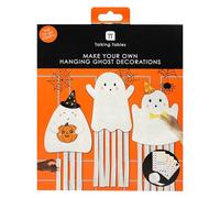 Talking Tables Spooky Halloween Craft Kit, Make 6 Paper Ghosts with Colour-in Hats, Stickers & Tassels, Creative DIY Activity for Kids Party