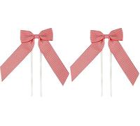 Talking Tables Stripey Gift Bow Reusable Ribbon Bows for Christmas Wrapping, Party Décor, Wedding Decorations, Craft Projects, Present Gift Wrap Accessories (Pack of 2)