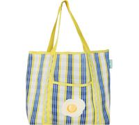 Talking Tables Strong Large Tote Bag Reusable Recycled Plastic Eco Shopping Bag with Egg Design - Water Resistant Travel Tote for Beach, Picnics Everyday Carry, Lightweight, 39cm x 46.5cm