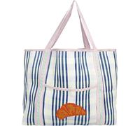 Talking Tables Strong Large Tote Bag with Croissant Design Reusable Fashionable Shopping Bag for Grocery Shopping Gym Travel Tote Beach 100% Recycled Plastic 46.5cm x 39cm