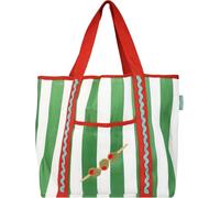 Talking Tables Strong Large Tote Bag with Olive Design Reusable Recycled Plastic Shopping Bag Travel Tote Water Resistant for Beach Picnics and Everyday Carry Lightweight 39cm x 46.5cm