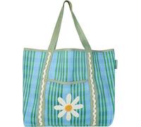 Talking Tables Strong Large Tote Bag with Shoulder Straps Reusable Fashionable Eco Friendly Shopping Bag for Gym Travel Tote Beach 100% Recycled Plastic 46.5cm x 39cm