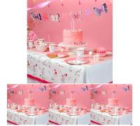 Talking Tables Tilly & Tigg Pink Paper Table Cover for Kid's Party Supplies Eco-Friendly, Recyclable and Disposable Rectangular 180 x 120cm Alternative to Fairy or Princess Birthday, TILLY-TCOVER