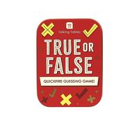 Talking Tables True of False Travel Game | Pocket Size Quickfire Guessing Quiz for the Family to Play| Packed in a Giftable Sturdy Tin Case, or Secret Santa Stocking Filler