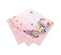 Talking Tables Truly Flamingo Floral Paper Cocktail Napkins for Tea Party, Summer and Birthday Party, Pink (20 Pack)