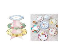Talking Tables Truly Scrumptious Cake Stand 3-Tier & Truly Scrumptious Plates Bundle