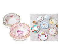 Talking Tables Truly Scrumptious Paper Bowls 12pk & Truly Scrumptious Plates 24pk Bundle