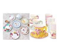 Talking Tables Truly Scrumptious Plates 24pk Medium & Truly Scrumptious Cups Bundle