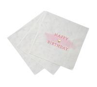 Talking Tables We Heart Pink 33cm Foiled Paper Napkins - Pack of 16, Fabric, Multicolour, 0.1x33x33 cm