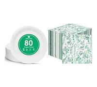 Talking Tables White Paper Plates 80pk & Green Eucalyptus Napkins 100pk Eco Disposable Bundle