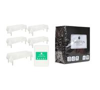 Talking Tables White Paper Table Cover 5pk & Black Napkins 100pk Eco Halloween Bundle