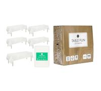 Talking Tables White Paper Table Cover 5pk & Gold Napkins 100pk Disposable Elegant Party Bundle