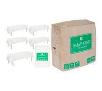 Talking Tables White Paper Table Cover 5pk & Kraft Brown Napkins 100pk Eco Recyclable Bundle