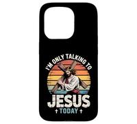 Talking to Jesus Christian Faith Sunset Cross Case for iPhone 15 Pro