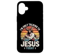 Talking to Jesus Christian Faith Sunset Cross Case for iPhone 16 Plus